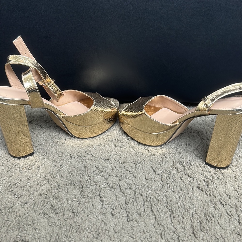 Gold Platform Heels - image 3